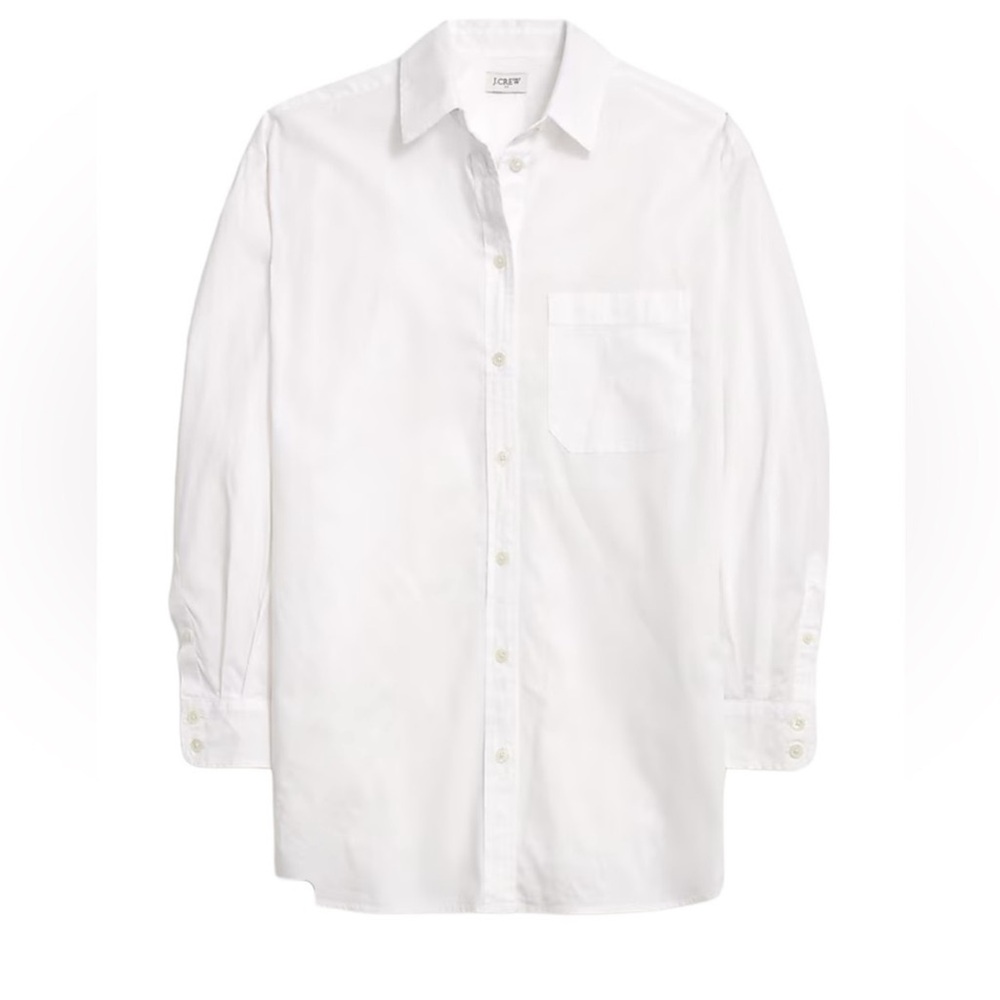 J.Crew Factory Relaxed Button-Up Shirt in White